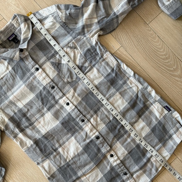 Patagonia Organic Cotton Aspen Forest Tunic Flannel Plaid Shirt Women’s Medium - Picture 6 of 11